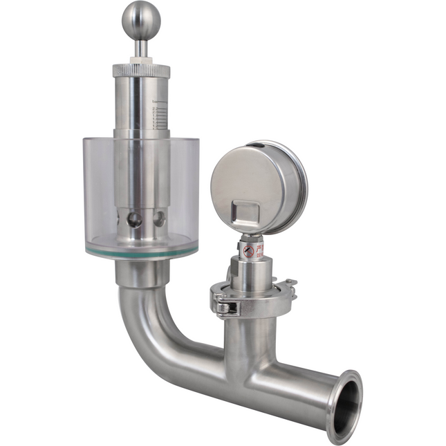 1.5 in. T.C. Spunding Valve (2.2 Bar Max) with Pressure Gauge