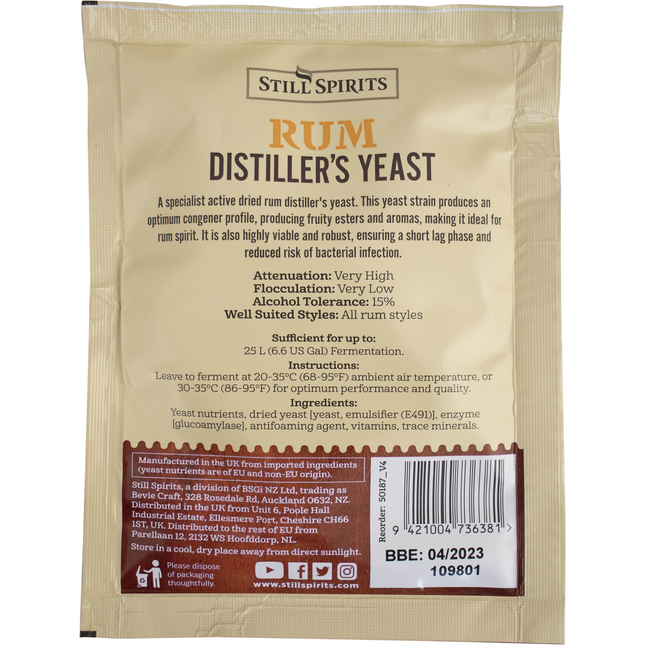 Turbo Yeast - Rum Distiller's