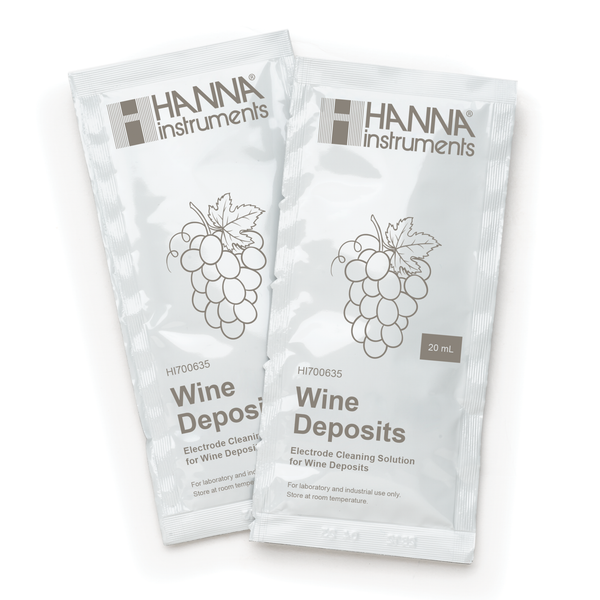 Hanna Cleaning Solution for Wine Deposits (25 x 20mL Sachets) (Hanna# HI700635P)