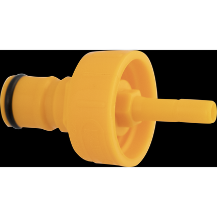 Carbonation & Line Cleaning Cap - Ball Lock Cap - Yellow Plastic - Ball Lock Quick Disconnect (QD) (Bev/Gas Compatible)