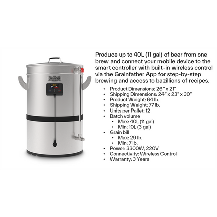 Grainfather G40 - All Grain Brewing System (220 v)