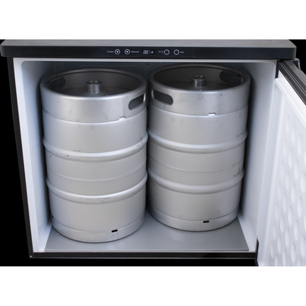 Komos Double-Wide Kegerator with Two Stainless Towers and NukaTap Faucets - PLACEHOLDER