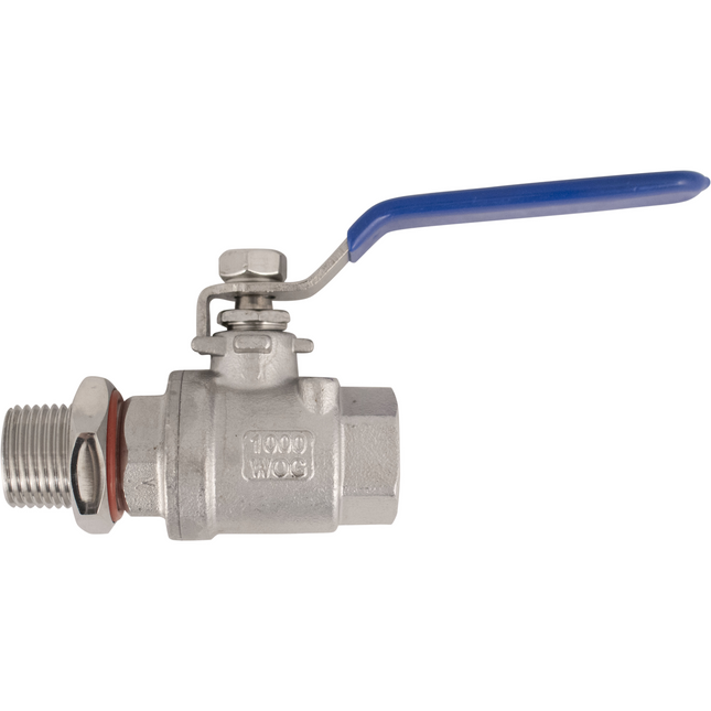 Stainless - 1/2 in. BSP Weldless Ball Valve Assembly