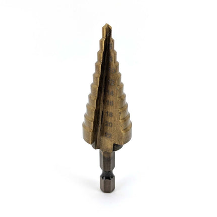 Self-Starting HSS Step/Stepped Drill Bit 4-22mm - Titanium Nitride Coated