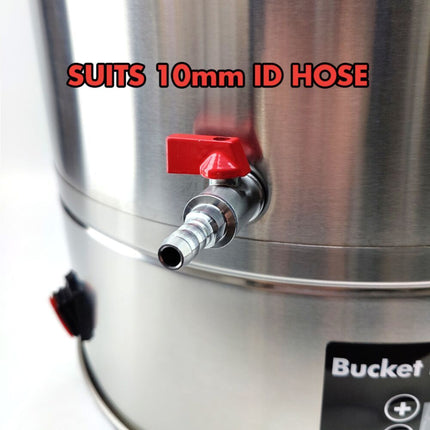 Bucket Buddy w/ Heating - 65L Stainless Steel Fermenter with Integrated 60W Element - 110-120V