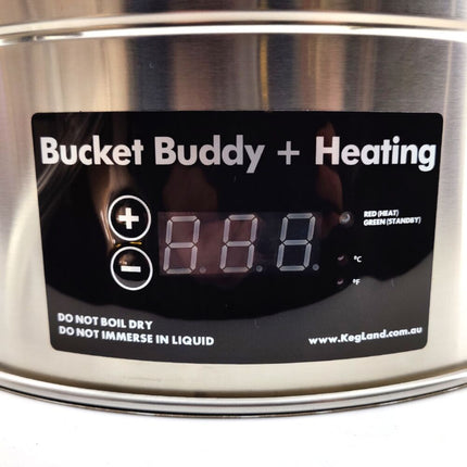 Bucket Buddy w/ Heating - 65L Stainless Steel Fermenter with Integrated 60W Element - 110-120V