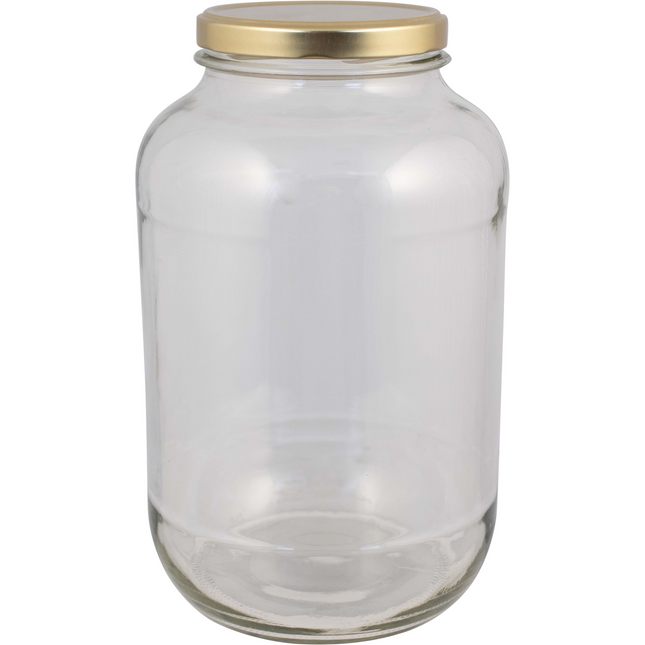1 Gallon Glass Widemouth Jar - With Lid