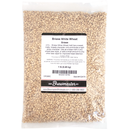 Malt - Briess White Wheat - Per Lb (Showroom Only)