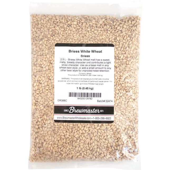Malt - Briess White Wheat - Per Lb (Showroom Only)
