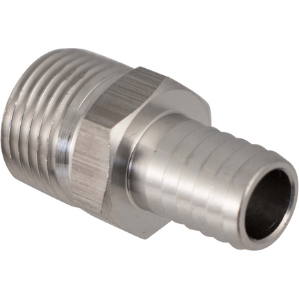 Stainless - 1/2 in. BSP Male x 13 mm Barb