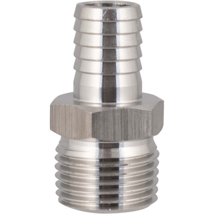 Stainless - 1/2 in. BSP Male x 13 mm Barb