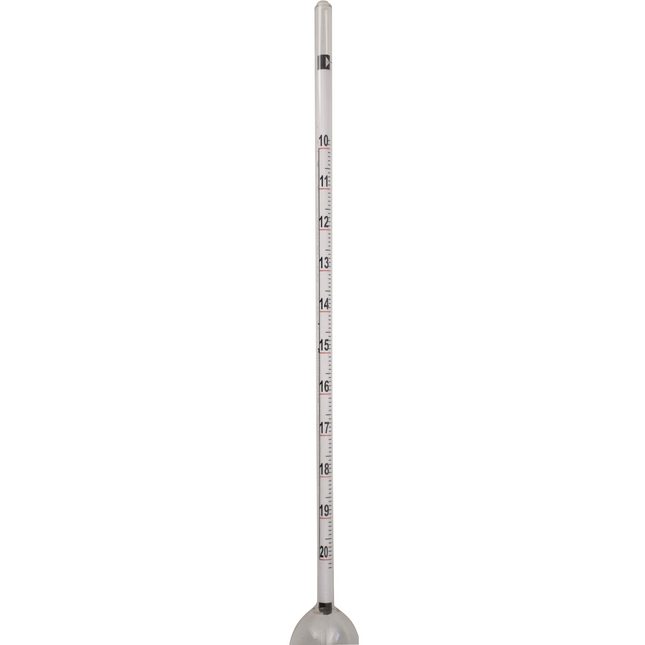 Hydrometer - Brix (10 - 20) With Correction Scale