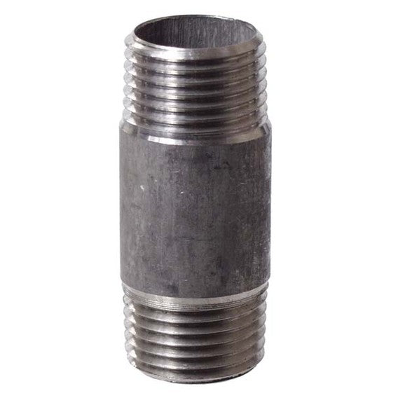 Stainless Nipple - 1/2 in  x 2 in Threaded