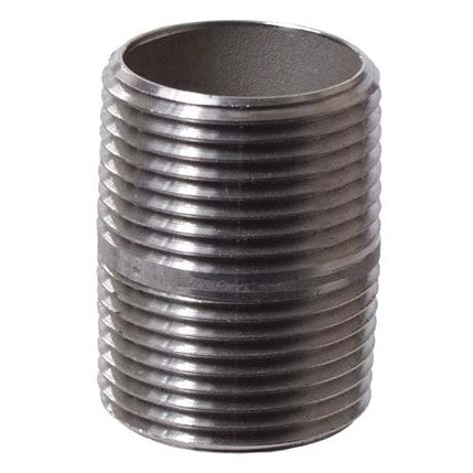 Stainless Nipple - 3/4 in x 1 in (Close)