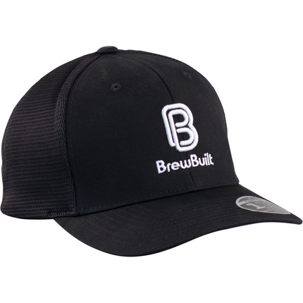 BrewBuilt Mesh Snap Back Hat - Black