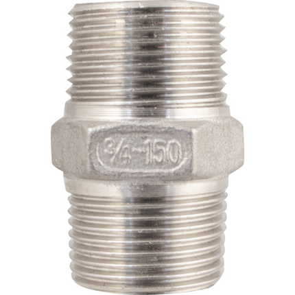 Stainless - 3/8 in. BSPT Hex Nipple