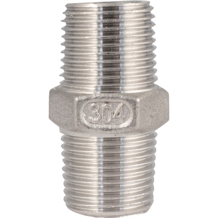 Stainless - 3/4 in. BSPT Hex Nipple