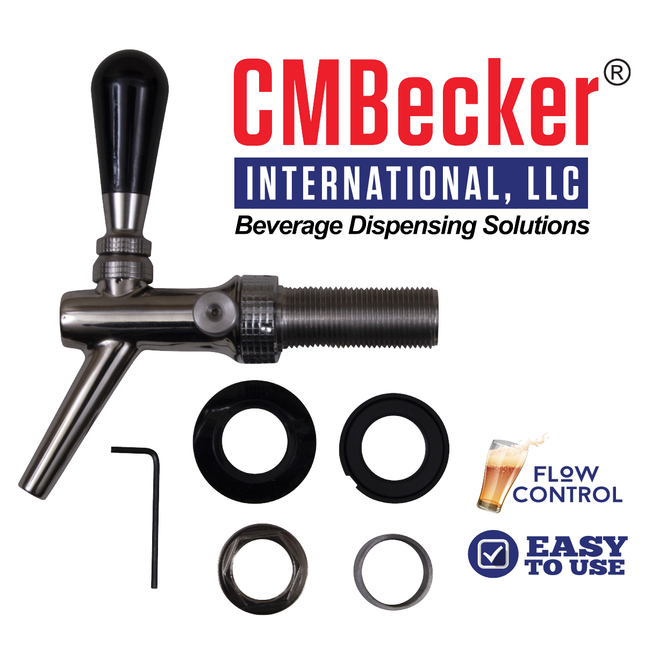 CM Becker Faucet | V10 | Allen Security Adjustment | Creamer | 304 SS Polished  