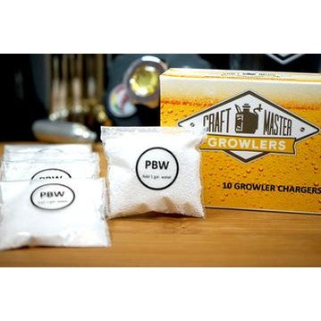 Craft Master Growlers - Powdery Brewers Wash - 10 Pack