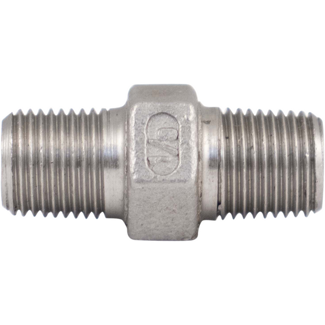 Stainless - 1/8 in. BSPT Hex Nipple