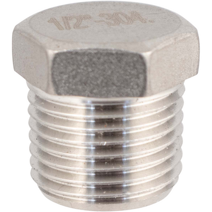 Stainless - 1/2 in. BSPP Hex Plug