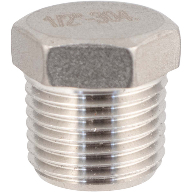 Stainless - 1/2 in. BSPP Hex Plug