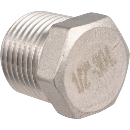 Stainless - 1/2 in. BSPP Hex Plug