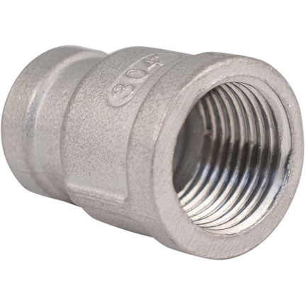 Stainless - 1/2 in. x 3/8 in. BSPP Coupler