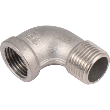 Stainless - 1/2 in. BSPT Elbow - Male to Female