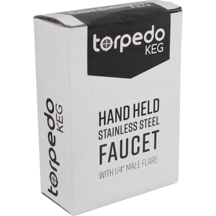 Torpedo Keg Faucet - Stainless Steel - Handheld (Picnic Tap) - 1/4 in. Male Flare