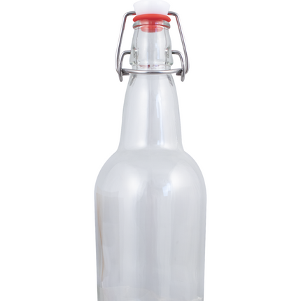 PopTops Bottles - 16 oz Clear Swing Top Case of 12 x 2 (Qty 24)
