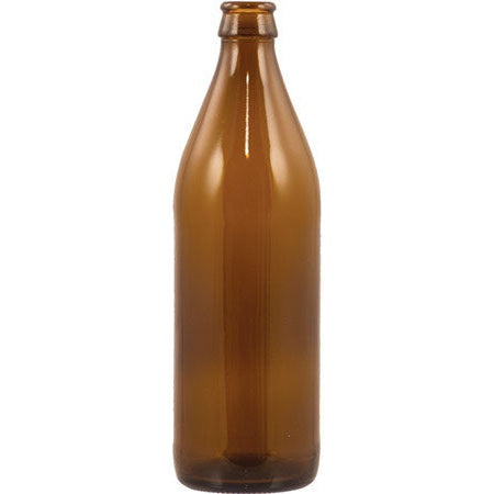 Beer Bottles | Euro | Amber Glass Bottles | 16.9 oz | 500mL | Case of 12