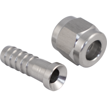 Komos - Stainless Flare Fitting - 1/4 in. Swivel Nut & Barb