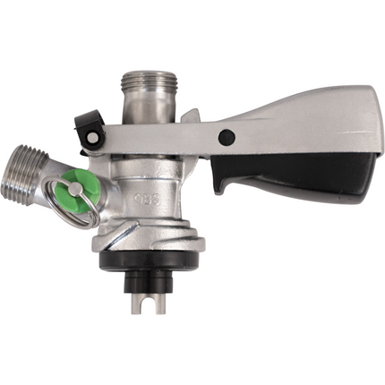 KOMOS Keg Coupler - S Style Sanke Coupler with PRV (Stainless) w/ Ball Lock Quick Disconnect (QD) Adapters