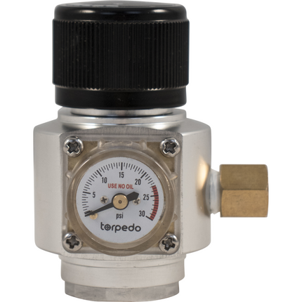 Torpedo Keg Mini CO2 Regulator w/ New Cartridge Inlet