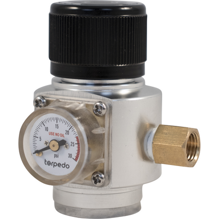 Torpedo Keg Mini CO2 Regulator w/ New Cartridge Inlet