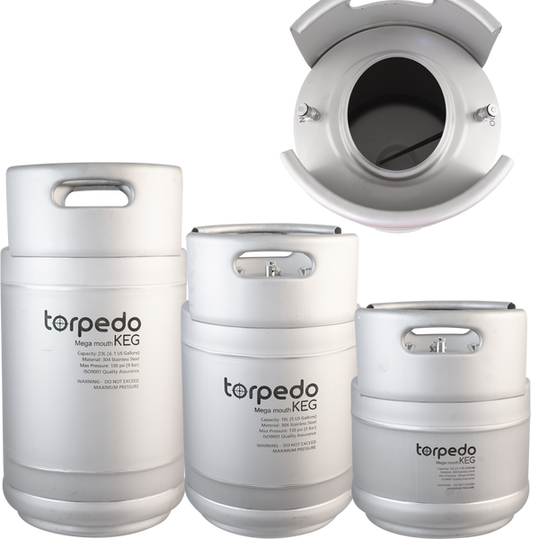 Megamouth Torpedo Keg | Ball Lock Keg | Stainless Steel Corny Keg