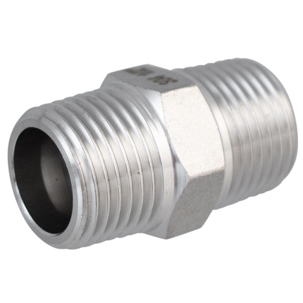 Stainless - 1/2 in. BSPT Hex Nipple