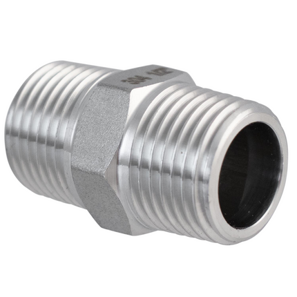 Stainless - 1/2 in. BSPT Hex Nipple