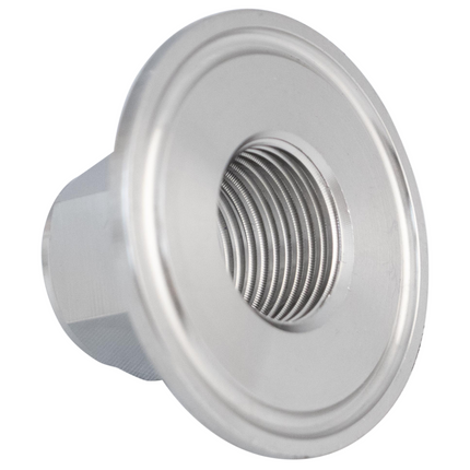 Stainless - 1.5 in. T.C. x 1/2 in. BSPT Female