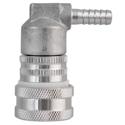 Ball Lock Quick Disconnect (QD) Gas In (Stainless) - Barbed