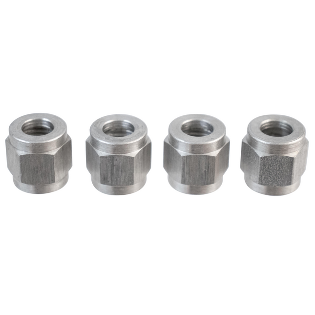 Komos - Flare Fitting - Stainless 1/4 in. Swivel Nut for 1/4 in. Barb - Pack of 4
