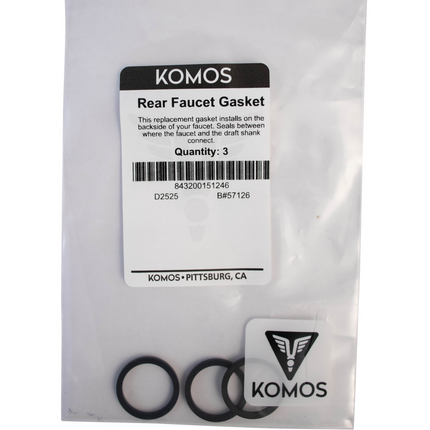 Komos - Rear Faucet Gasket - Pack of 3