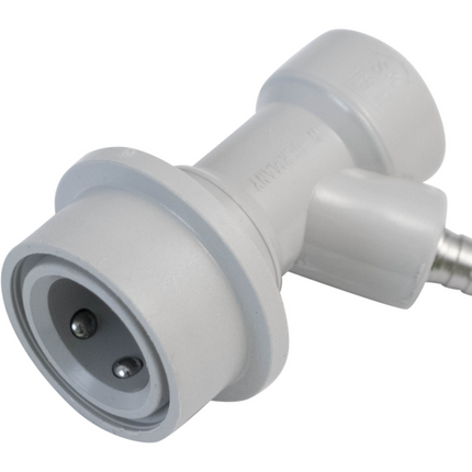 Komos - Ball Lock Quick Disconnect (QD) - Gas In (GRAY) - CM Becker - Barb