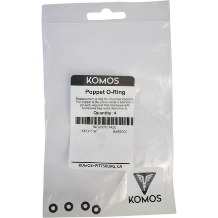 Komos - Replacement O-ring for Universal Poppet - Pack of 4