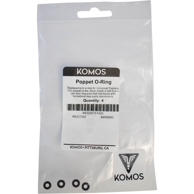 Komos - Replacement O-ring for Universal Poppet - Pack of 4