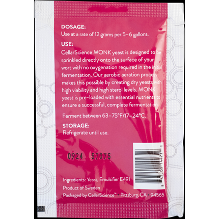 CellarScience - Dry Yeast - MONK Belgian Abbey Ale - PLACEHOLDER