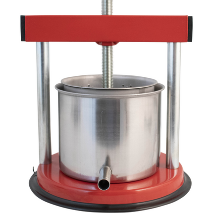 Palumbo - Small Fruit Press - Red "Tommy" - Enameled & Stainless Steel