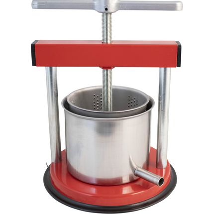 Palumbo - Small Fruit Press - Red "Tommy" - Enameled & Stainless Steel