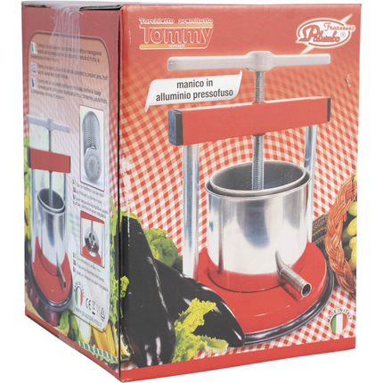 Palumbo - Small Fruit Press - Red "Tommy" - Enameled & Stainless Steel